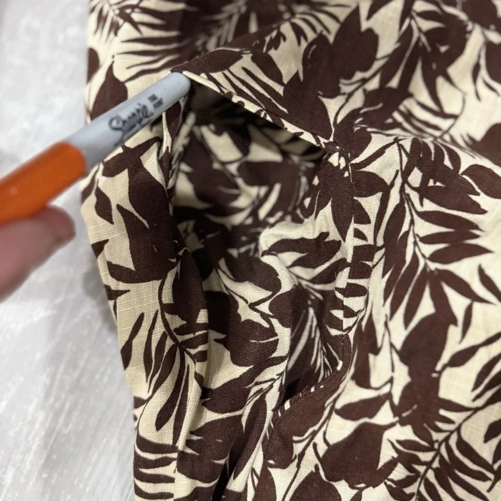MNG Mango Blend Tropical Print Notch Collar Blazer Women's XXS Viscose‎ Western